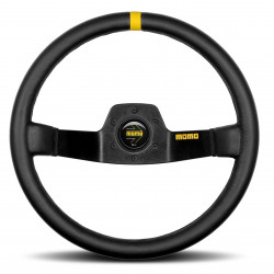 2 spoke steering wheel MOMO MOD.02, 350mm, leather, 87mm offset, black/yellow