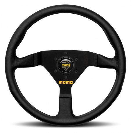 steering wheels 3 spoke steering wheel MOMO MOD.78, 350mm, leather, 36mm offset, black | races-shop.com