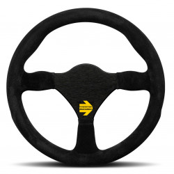 3 spoke steering wheel MOMO MOD.26, 280mm, suede, flat, black