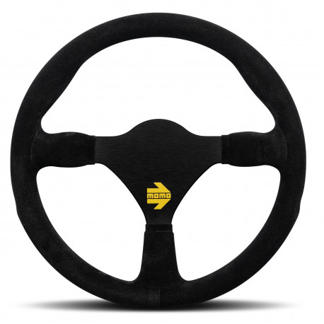 steering wheels 3 spoke steering wheel MOMO MOD.26, 290mm, suede, flat, black | races-shop.com