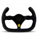 steering wheels 3 spoke steering wheel MOMO MOD.27/C, 270mm, suede, flat, black | races-shop.com
