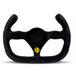3 spoke steering wheel MOMO MOD.27/C, 270mm, suede, flat, black