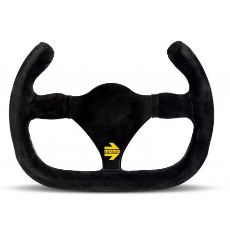 steering wheels 3 spoke steering wheel MOMO MOD.27/C, 270mm, suede, flat, black | races-shop.com