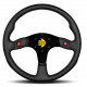 steering wheels 3 spoke steering wheel MOMO MOD.80 NEW, 350mm, leather, 33mm offset, black/red | races-shop.com