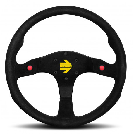 steering wheels 3 spoke steering wheel MOMO MOD.80 NEW black 350mm, suede | races-shop.com