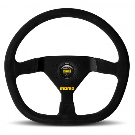steering wheels 3 spoke steering wheel MOMO MOD.88, 350mm, suede, 43mm offset, black | races-shop.com