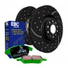 Front kit EBC PD13KF154 - Discs Turbo Grooved + brake pads Yellowstuff 