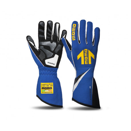 Gloves FIA race gloves MOMO CORSA R (external stitching), blue | races-shop.com
