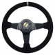 steering wheels Steering wheel RACES Grigio, 350mm, suede, 90mm deep dish | races-shop.com