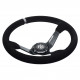 steering wheels Steering wheel RACES Grigio, 350mm, suede, 90mm deep dish | races-shop.com