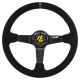 steering wheels Steering wheel RACES Giallo, 350mm, suede, 90mm deep dish | races-shop.com