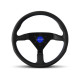 steering wheels 3 spokes steering wheel blue MOMO MONTECARLO 350mm, leather | races-shop.com