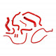 Silicone hoses for radiator - kits XTREM MOTORSPORT silicone cooling hoses for Fiat Punto HGT | races-shop.com
