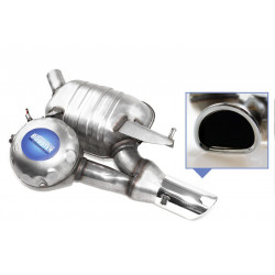 Original rear silencer left incl. sound generator for Audi A6, A7 4G Allroad (2013+)