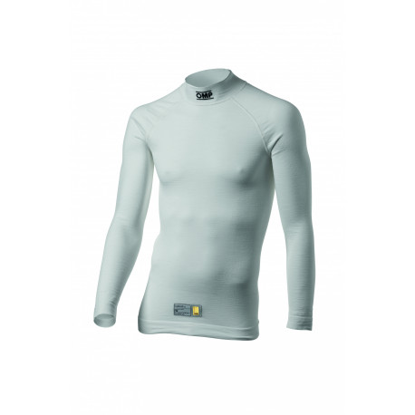 Underwear FIA fireproof long sleeve top OMP TECNICA EVO, white | races-shop.com