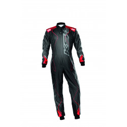 CIK-FIA karting suit OMP KS-3 ART, black/red