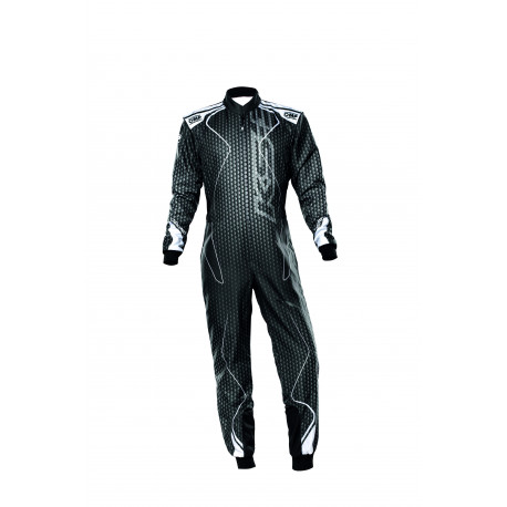 Suits CIK-FIA child race suit OMP KS-3 ART black/silver | races-shop.com