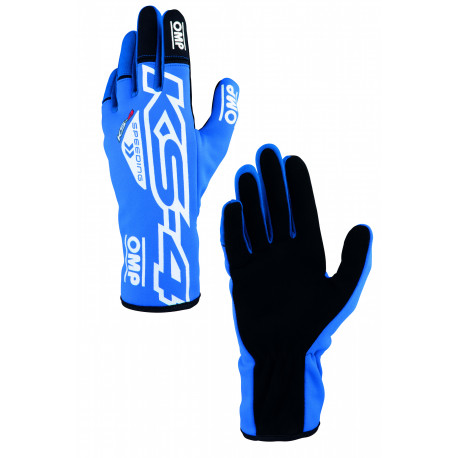 Gloves Race gloves OMP KS-4 ART my2023 (internal stitching) blue/white | races-shop.com