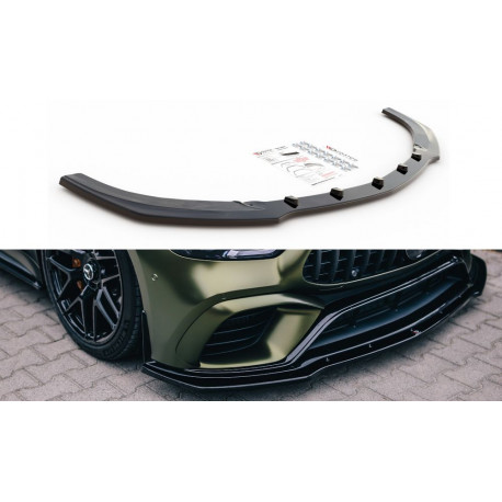 Body kit and visual accessories MAXTON DESIGN front splitter for Mercedes-AMG GT 63S 4-Door Coupe Aero, V2 | races-shop.com