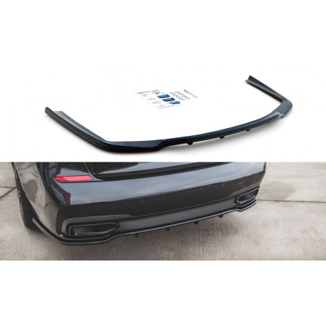 Body kit and visual accessories Central Rear Splitter (with vertical bars) for BMW 7 M-Pack G11 | races-shop.com