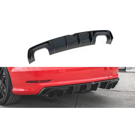 Body kit and visual accessories MAXTON DESIGN rear diffuser for Audi S3 Sedan 8V | races-shop.com