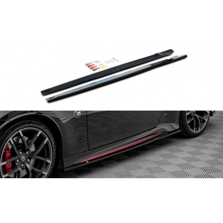 Body kit and visual accessories Side Skirts Diffusers V.2 Nissan 370Z Nismo Facelift | races-shop.com
