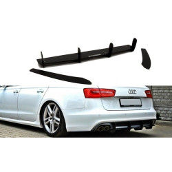 Rear Diffuser & Rear Side Splitters Audi A6 S-Line C7 (exhaust 1x2)