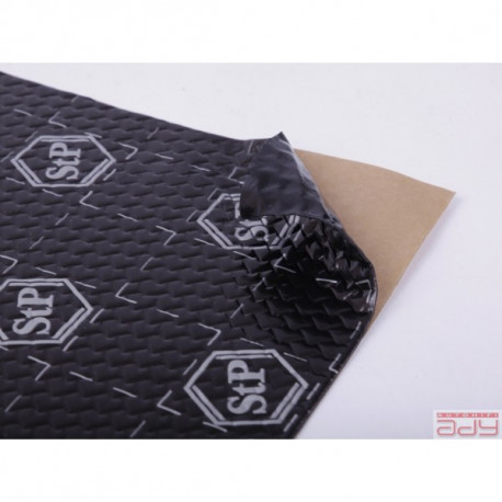 Sound insulation Sound insulating material STP BLACK Silver sheet 50 x 75 x 0,18cm - self-adhesive | races-shop.com