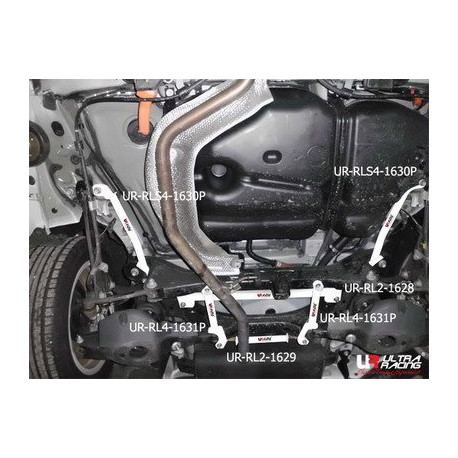 Strutbars Lexus CT200H 11+ 1.8 UltraRacing 2x 2-Point Rear Side Bars | races-shop.com
