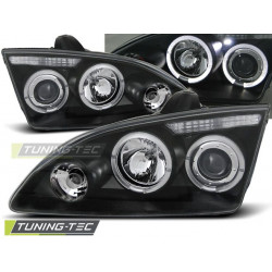 HEADLIGHTS FORD FOCUS II 09.04-01.08 ANGEL EYES BLACK