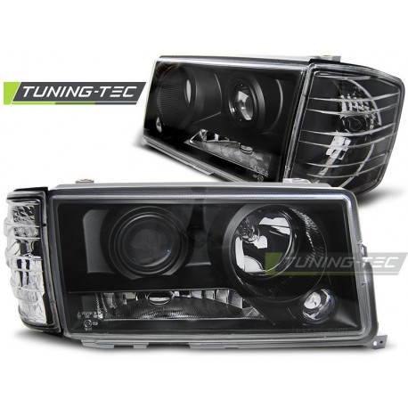 Lighting HEADLIGHTS BLACK for MERCEDES W201/190 12.82-05.93 | races-shop.com