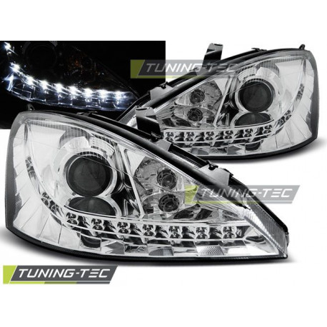 Lighting HEADLIGHTS FORD FOCUS 11.01-10.04 DAYLIGHT CHROME | races-shop.com