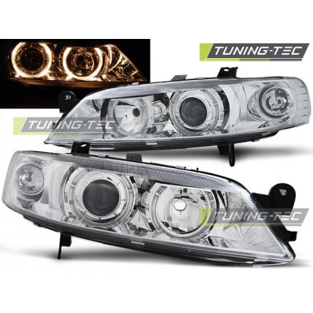 Lighting HEADLIGHTS OPEL VECTRA B 99-02 ANGEL EYES CHROME | races-shop.com
