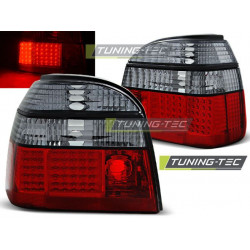 LED TAIL LIGHTS RED SMOKE for VW GOLF 3 09.91-08.97