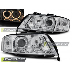 HEADLIGHTS ANGEL EYES CHROME for AUDI A6 06.01-05.04