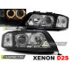 Lighting XENON HEADLIGHTS ANGEL EYES BLACK for AUDI A6 06.01-05.04 | races-shop.com