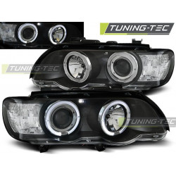 HEADLIGHTS ANGEL EYES BLACK for BMW X5 E53 09.99-10.03