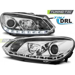HEADLIGHTS TRUE DRL CHROME for VW GOLF 6 10.08-12