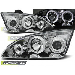 HEADLIGHTS FORD FOCUS II 09.04-01.08 ANGEL EYES CHROME