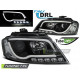 Lighting HEADLIGHTS TUBE LIGHT DRL BLACK for AUDI A3 8P 08-12 | races-shop.com