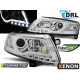 Lighting XENON HEADLIGHTS TUBE LIGHT DRL CHROME for AUDI A6 C6 04-08 | races-shop.com