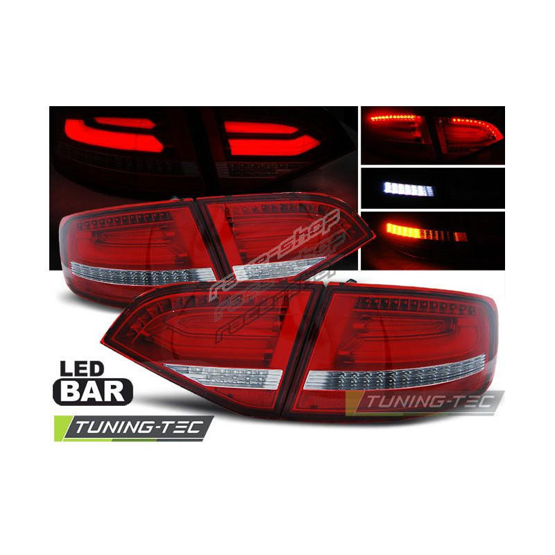 Bright Red Rear Lights for Audi A4 B8 2012-2015 main image 1
