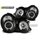 Lighting HEADLIGHTS ANGEL EYES BLACK for MERCEDES W208 CLK 03.97-04.02 | races-shop.com
