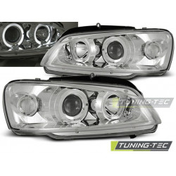 HEADLIGHTS PEUGEOT 106 08.96-03 ANGEL EYES CHROME