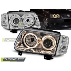 HEADLIGHTS ANGEL EYES CHROME for VW POLO 6N2 10.99-10.01