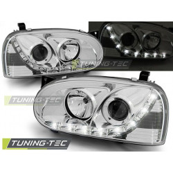 HEADLIGHTS DAYLIGHT CHROME for VW GOLF 3 91-97