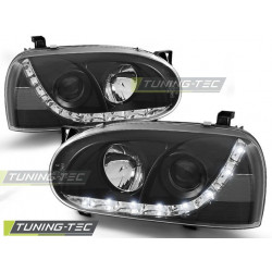 HEADLIGHTS DAYLIGHT BLACK for VW GOLF 3 91-97