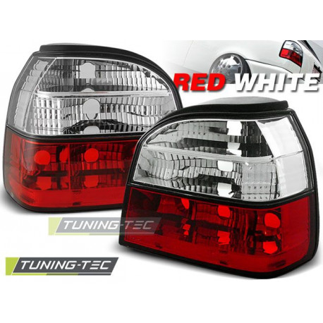 Lighting TAIL LIGHTS RED WHITE for VW GOLF 3 09.91-08.97 | races-shop.com