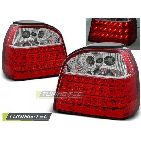 Lighting LED TAIL LIGHTS RED WHITE for VW GOLF 3 09.91-08.97 | races-shop.com