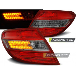 LED TAIL LIGHTS RED SMOKE for MERCEDES C-KLASA W204 SEDAN 07-10